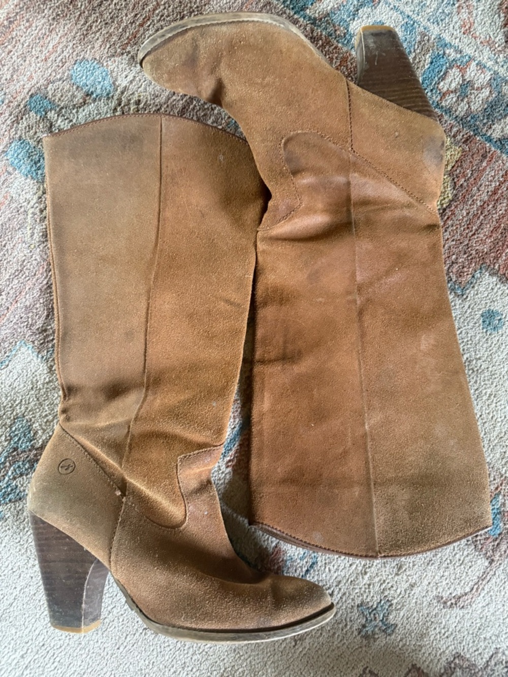 Bronx Brown Suede Heel Boots